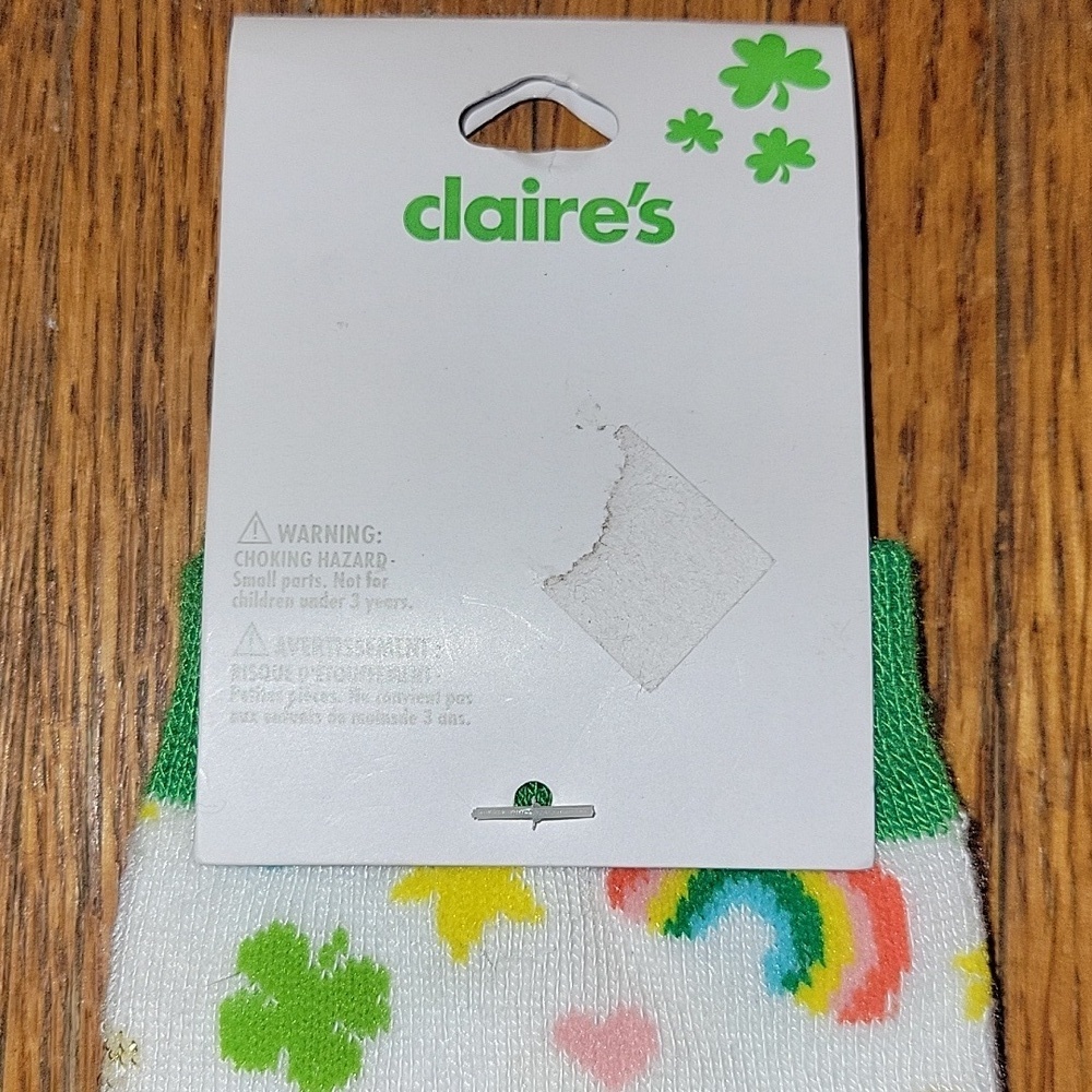 Claire's Rainbow and Shamrock Socks - Picture 2 of 7